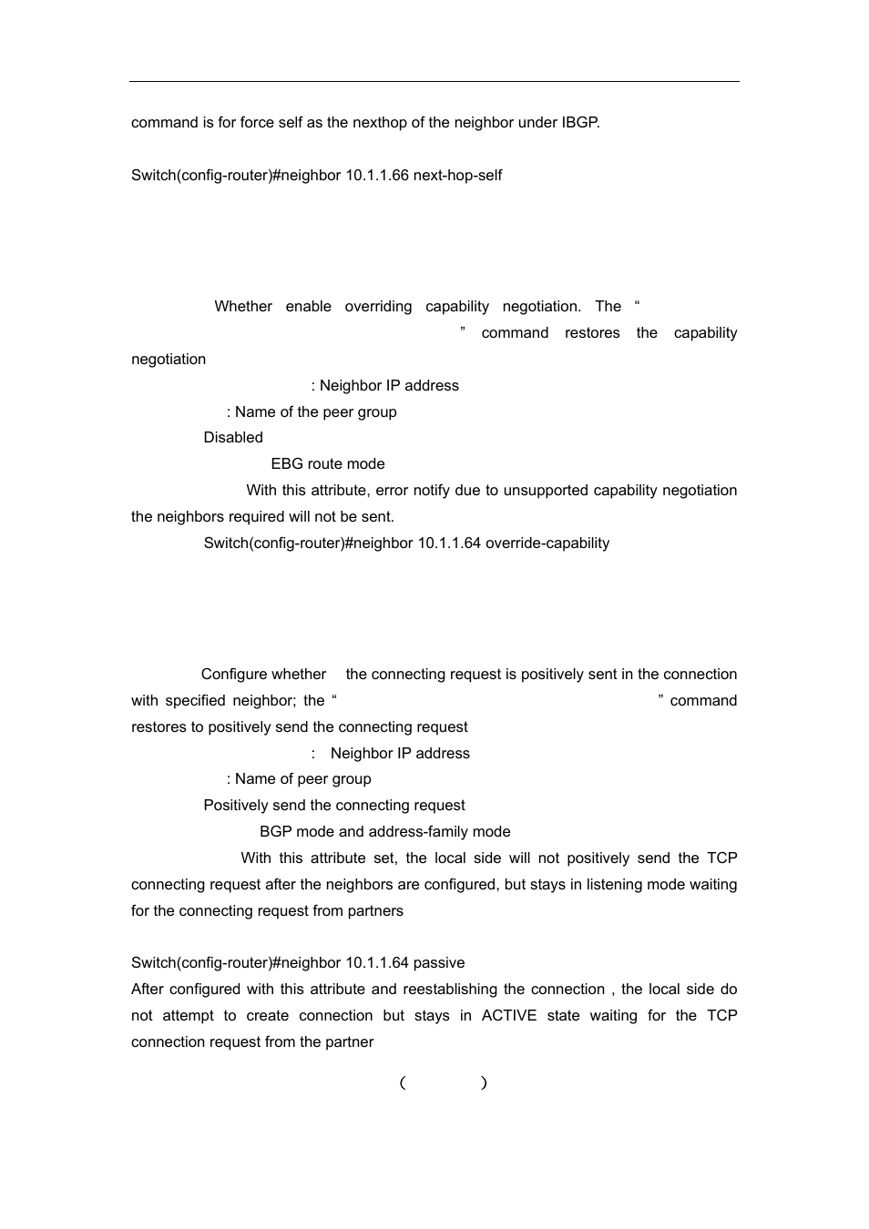 59 neighbor override-capability, 60 neighbor passive, 61 neighbor peer-group （creating | Accton Technology ES4626 User Manual | Page 553 / 853