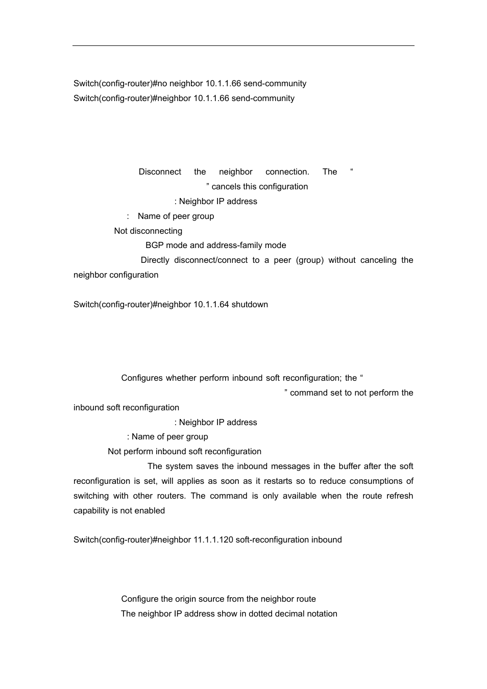 71 neighbor shutdown, 72 neighbor soft-reconfiguration inbound, 73 neighbor soo | Accton Technology ES4626 User Manual | Page 559 / 853