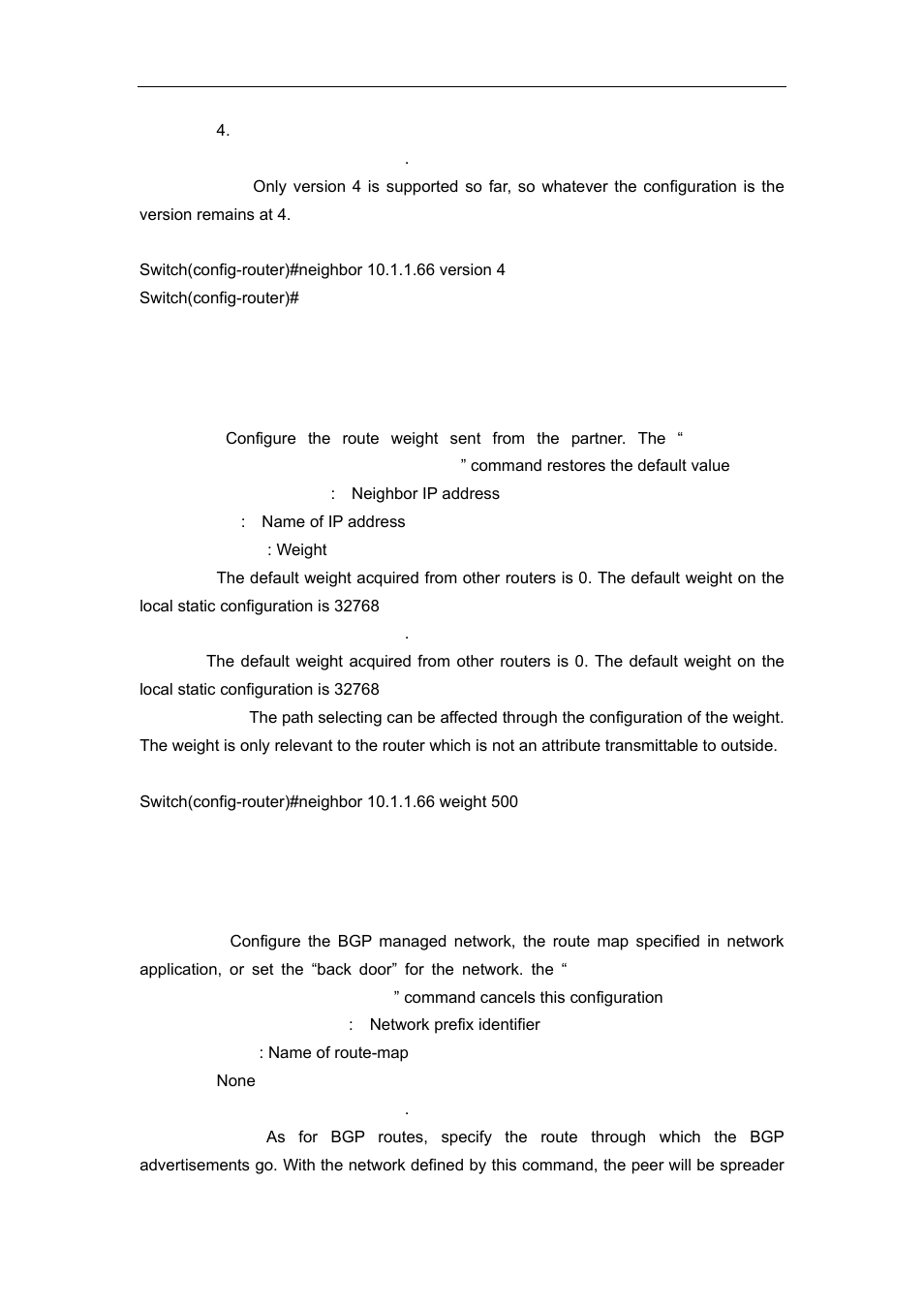 80 neighbor weight, 81 network (bgp) | Accton Technology ES4626 User Manual | Page 563 / 853