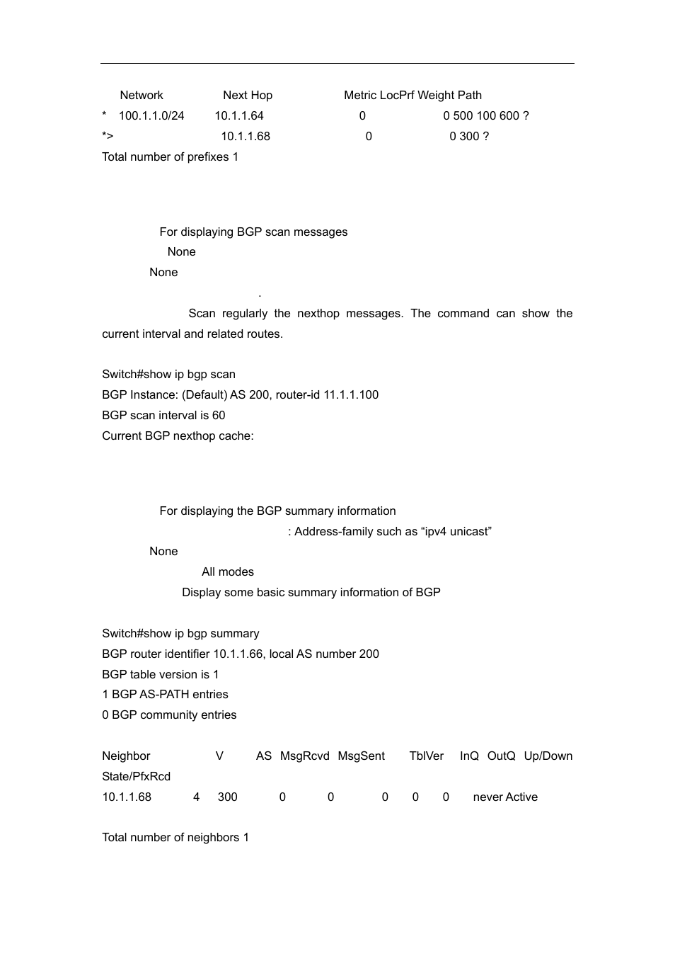 15 show ip bgp scan, 16 show ip bgp summary | Accton Technology ES4626 User Manual | Page 590 / 853