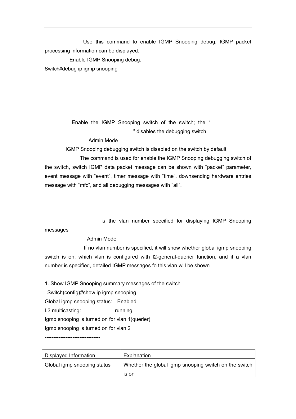 2 debug igmp snooping all/packet/event/timer/mfc, 3 show ip igmp snooping | Accton Technology ES4626 User Manual | Page 604 / 853