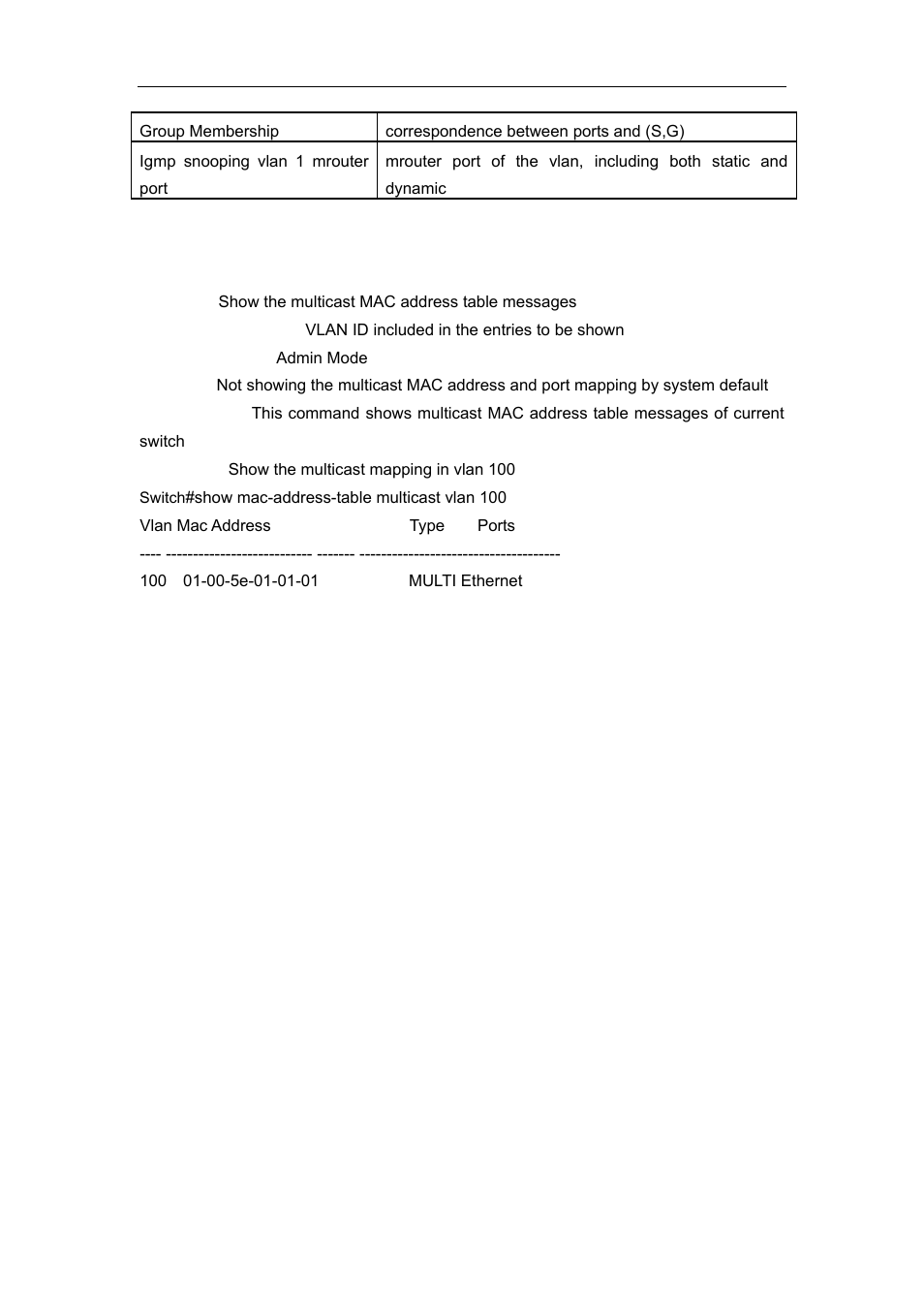 4 show mac-address-table multicast | Accton Technology ES4626 User Manual | Page 606 / 853