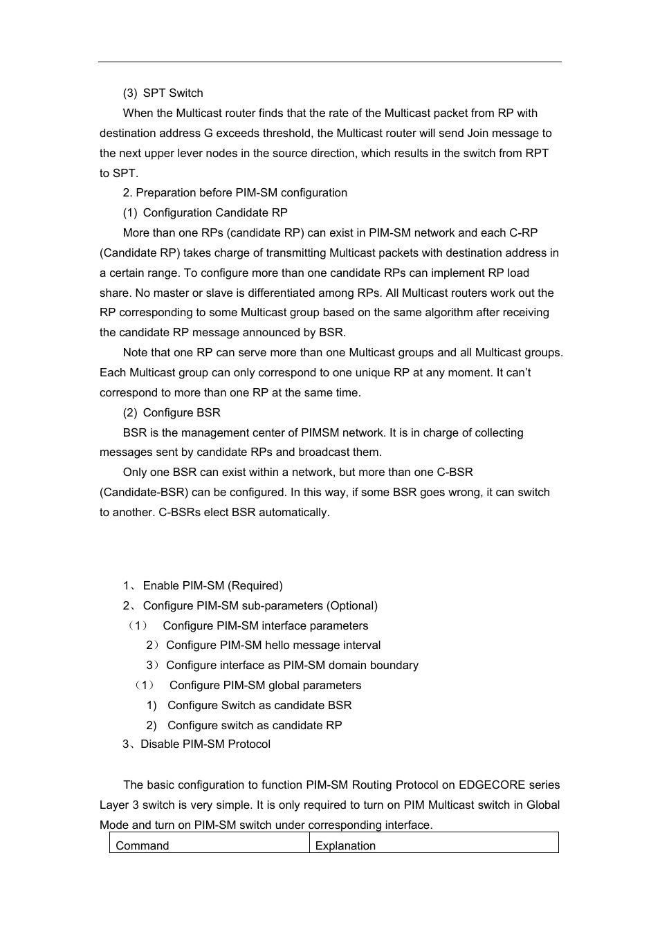2 pim-sm configuration task list | Accton Technology ES4626 User Manual | Page 623 / 853