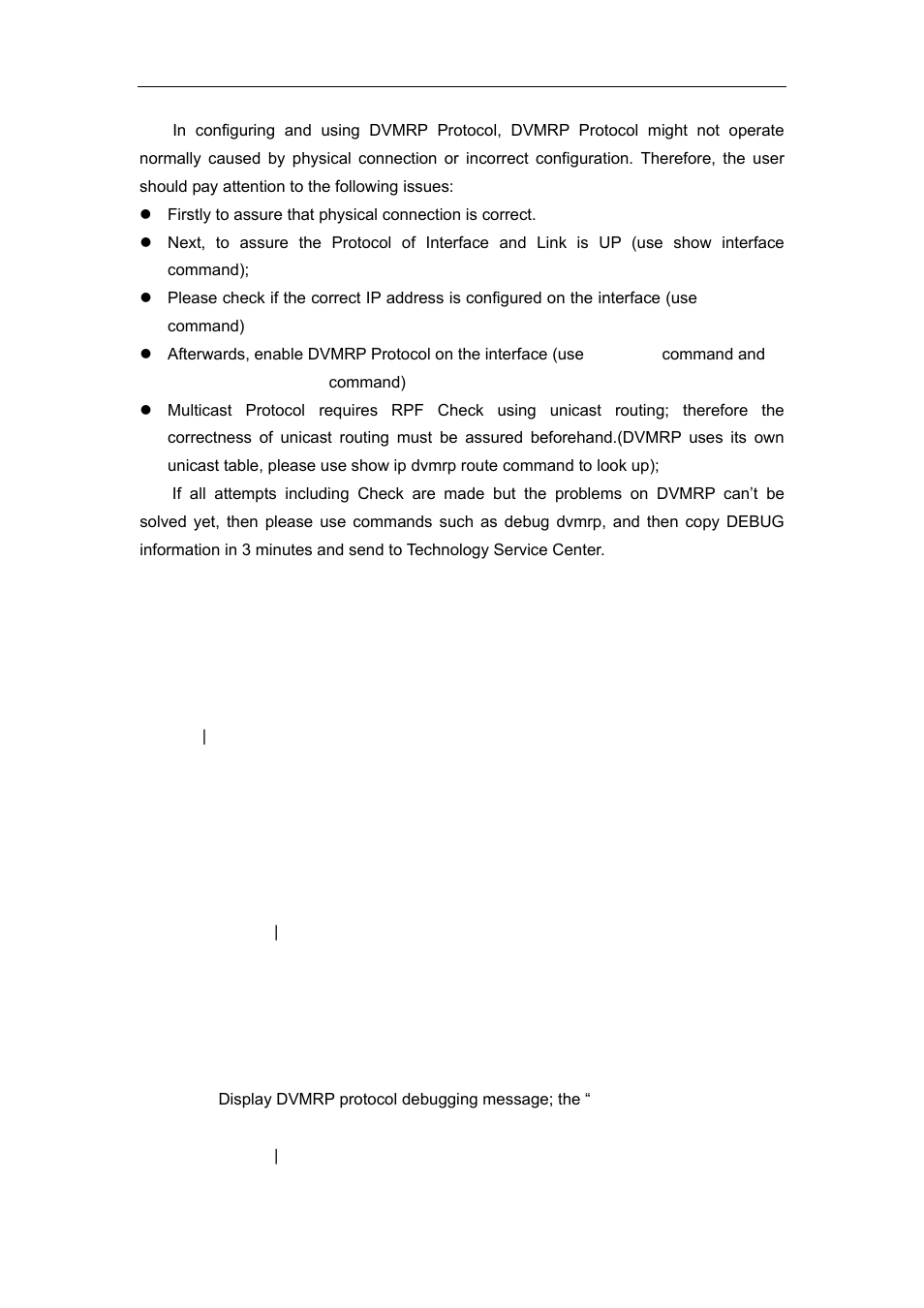 1 commands for monitor and debug, 1 debug dvmrp | Accton Technology ES4626 User Manual | Page 653 / 853