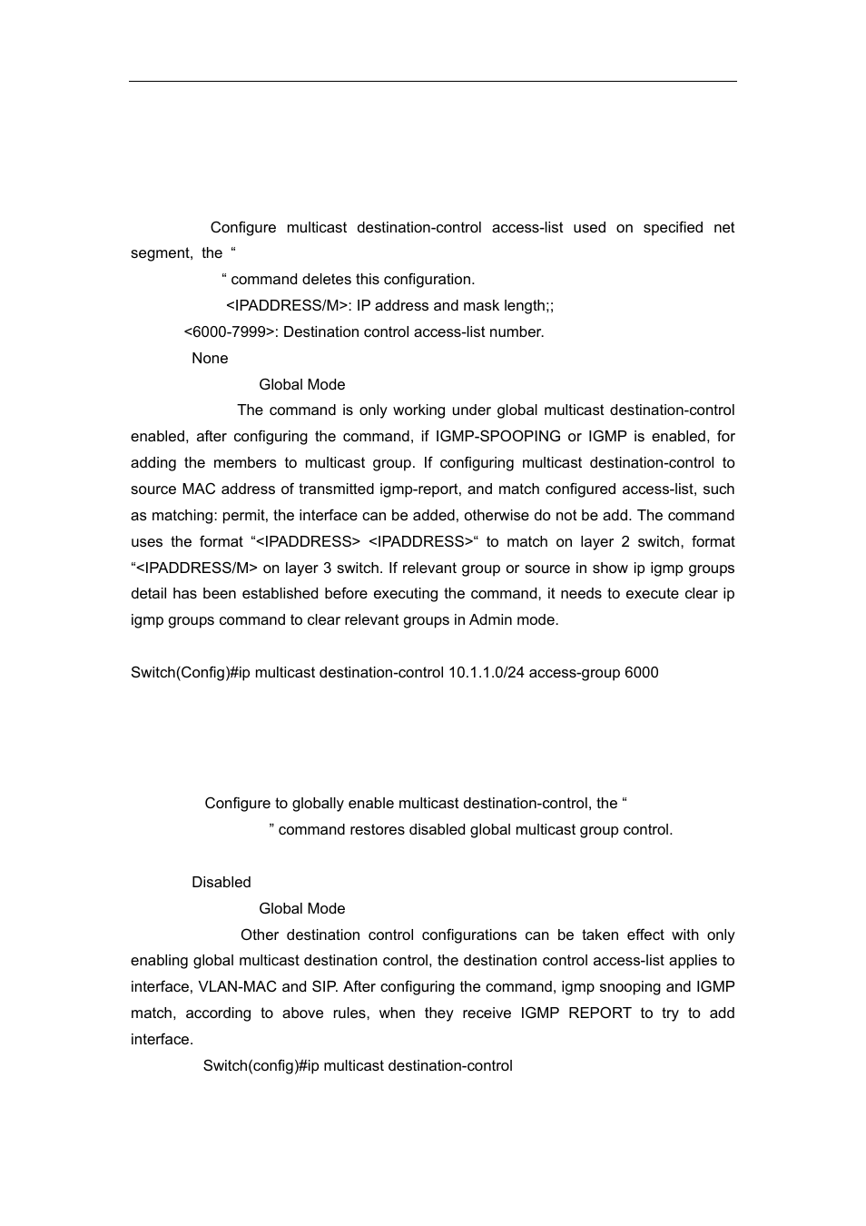 6 ip multicast destination-control, 7 ip multicast policy | Accton Technology ES4626 User Manual | Page 664 / 853