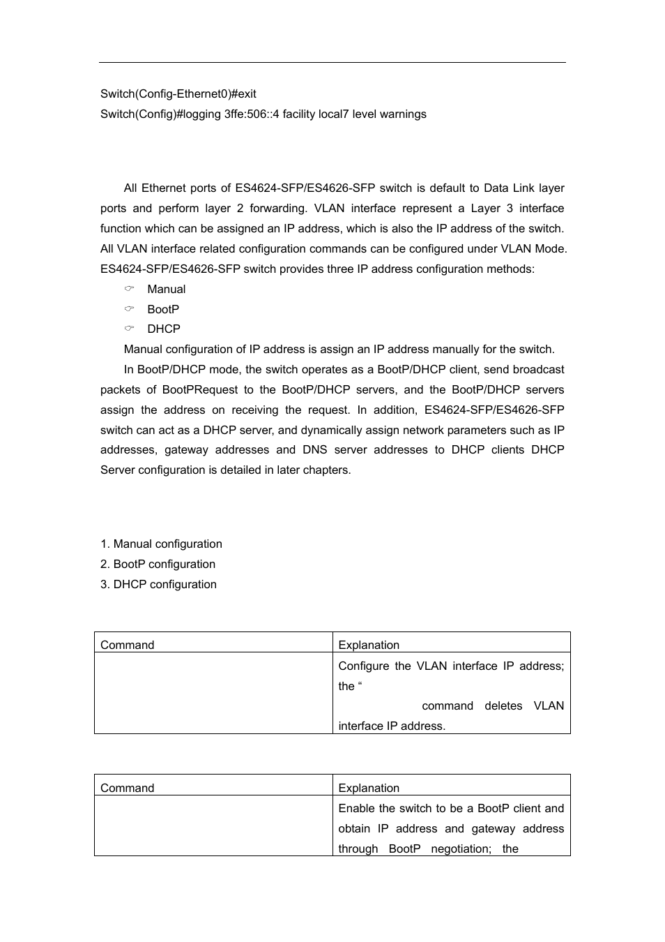 3 configurate switch ip addresses, 1 switch ip addresses configuration task list, Onfigurate | Witch, Ddresses | Accton Technology ES4626 User Manual | Page 67 / 853
