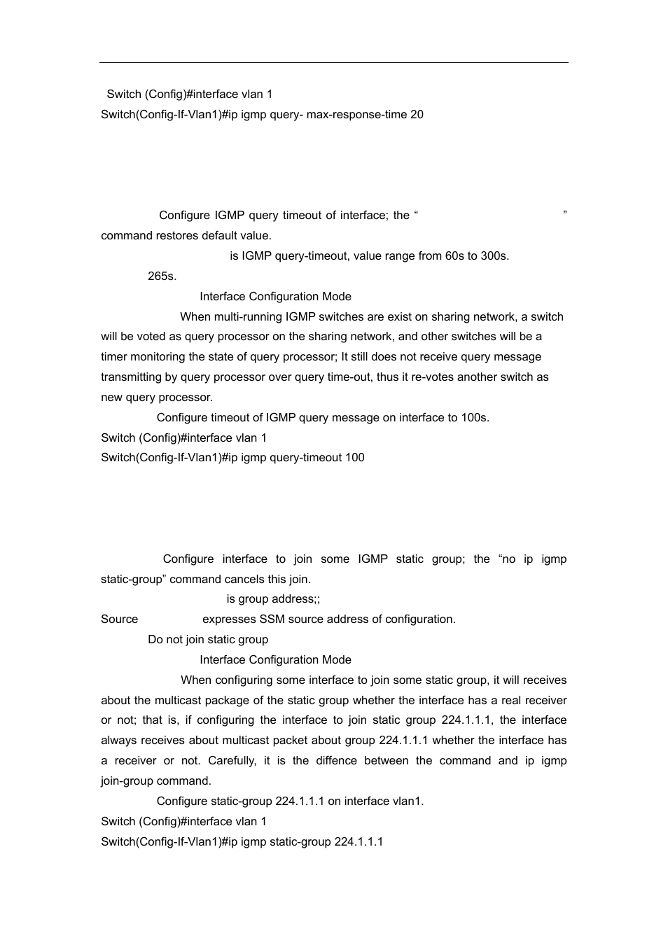 8 ip igmp query-timeout, 9 ip igmp static-group | Accton Technology ES4626 User Manual | Page 677 / 853