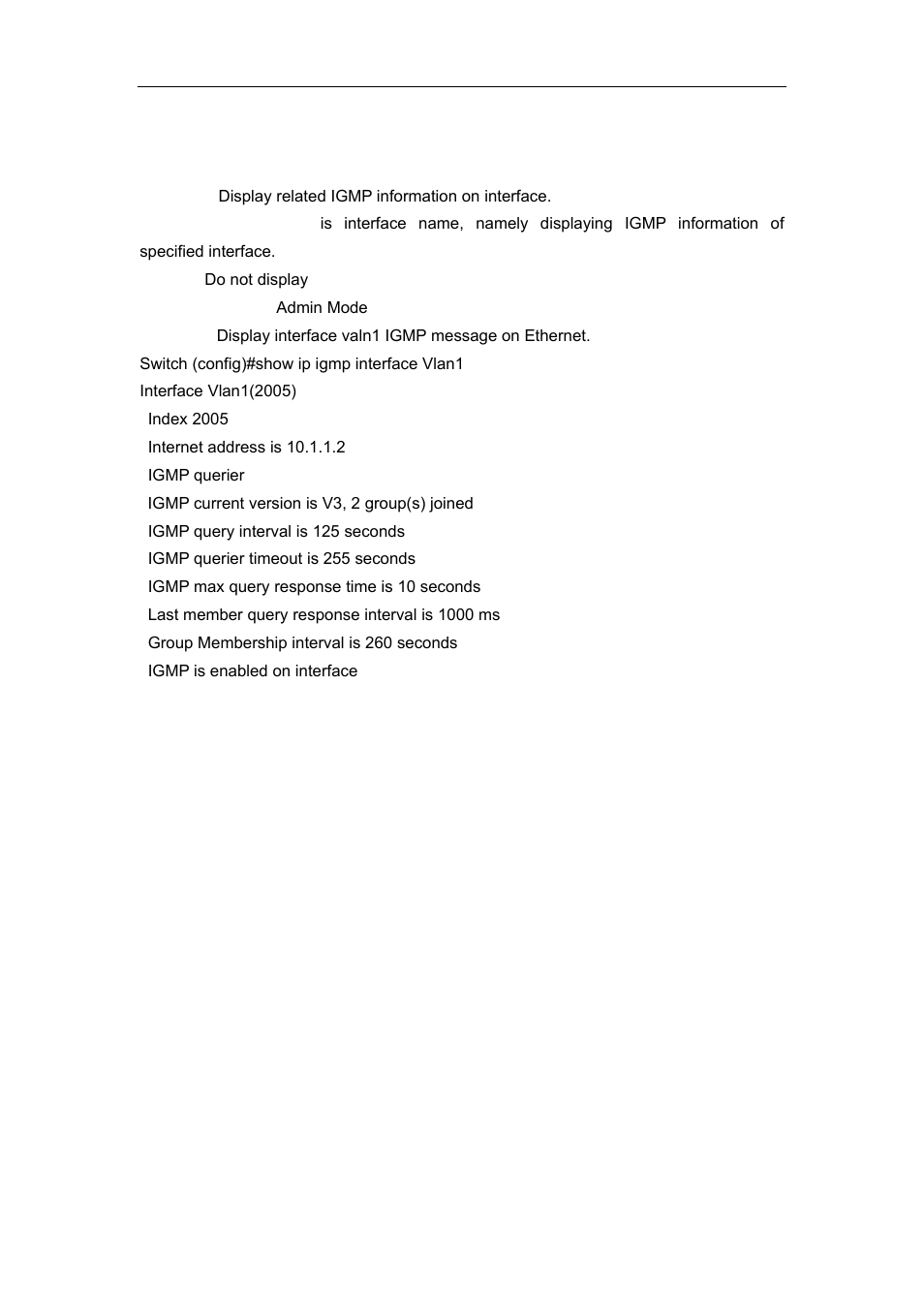 4 show ip igmp interface | Accton Technology ES4626 User Manual | Page 682 / 853