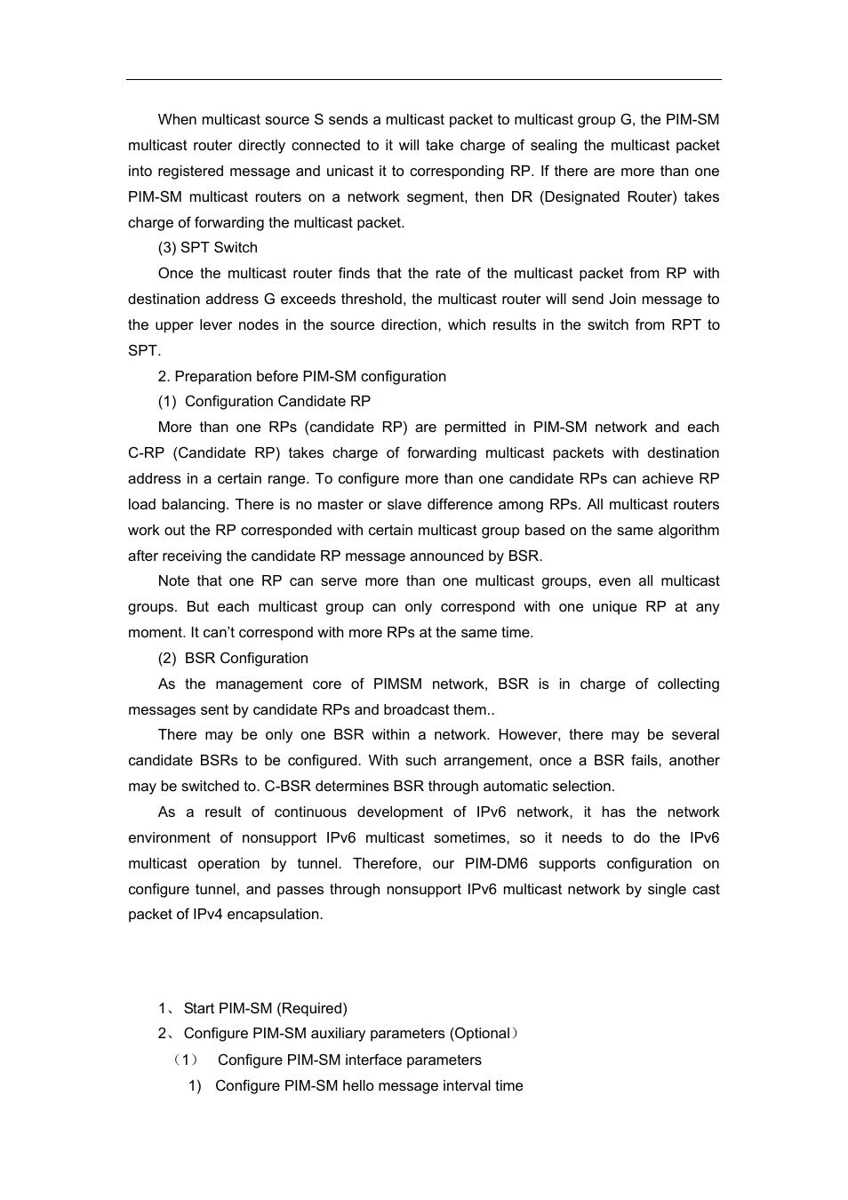 2 pim-sm configuration task list | Accton Technology ES4626 User Manual | Page 694 / 853