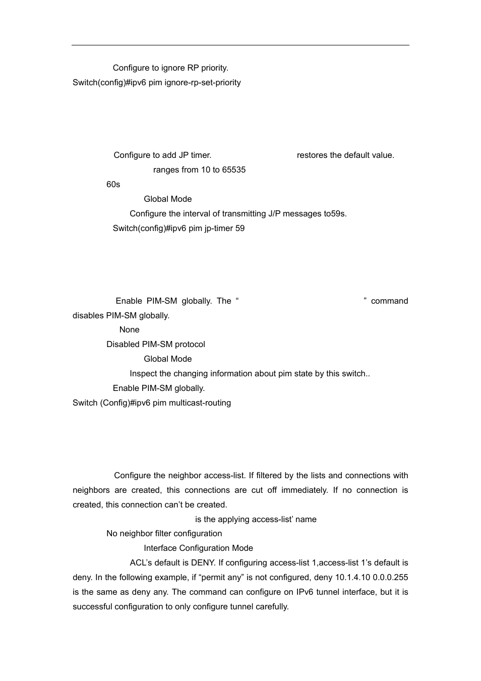9 ipv6 pim jp-timer, 10 ipv6 pim multicast-routing, 11 ipv6 pim neighbor-filter | Accton Technology ES4626 User Manual | Page 701 / 853