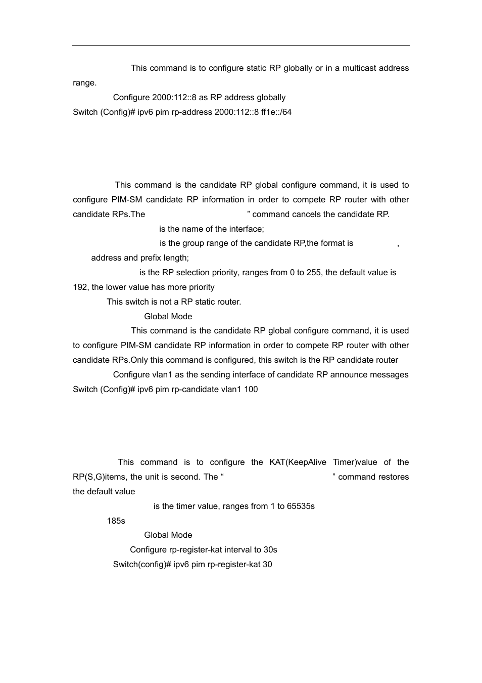 17 ipv6 pim rp-candidate, 18 ipv6 pim rp-register-kat, 19 ipv6 pim sparse-mode | Accton Technology ES4626 User Manual | Page 704 / 853