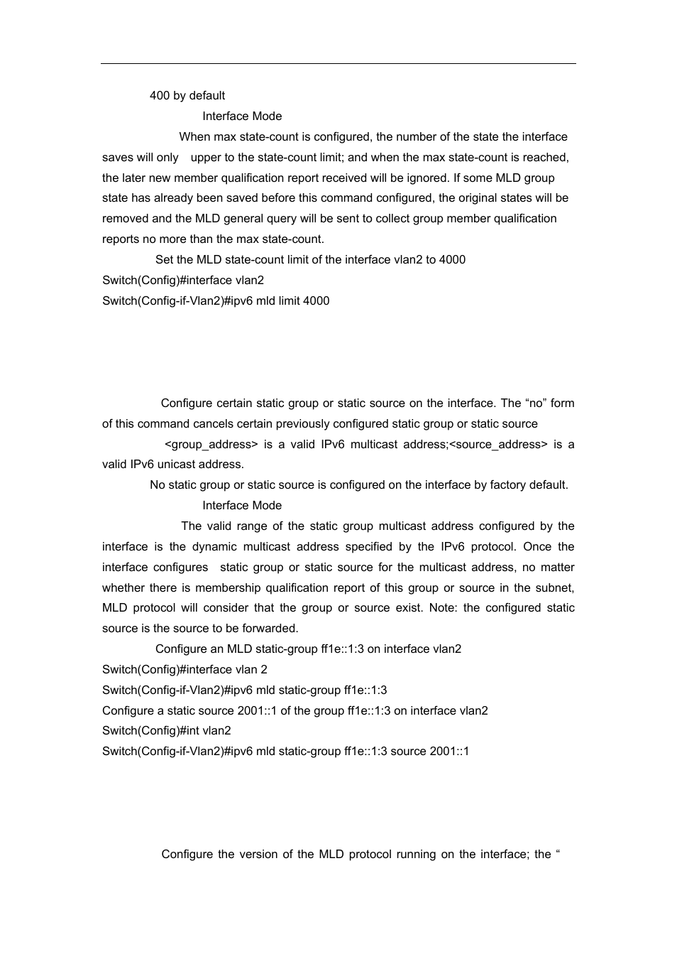 11 ipv6 mld static-group, 12 ipv6 mld version | Accton Technology ES4626 User Manual | Page 723 / 853