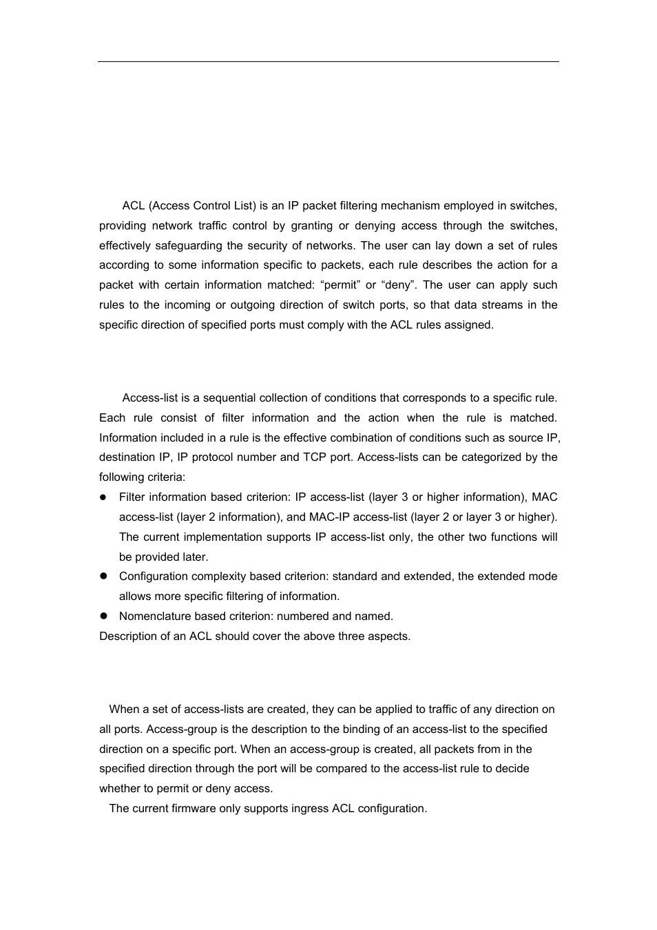 Chapter 18 acl configuration, 1 introduction to acl, 1 access-list | 2 access-group, Ntroduction to | Accton Technology ES4626 User Manual | Page 740 / 853