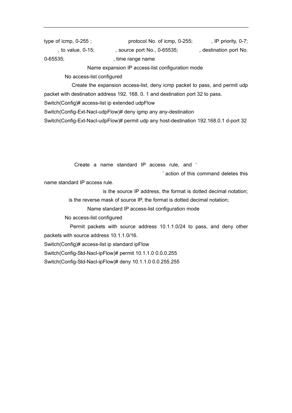 20 permit | deny(ip standard), 21 permit | deny(mac extended) | Accton Technology ES4626 User Manual | Page 767 / 853
