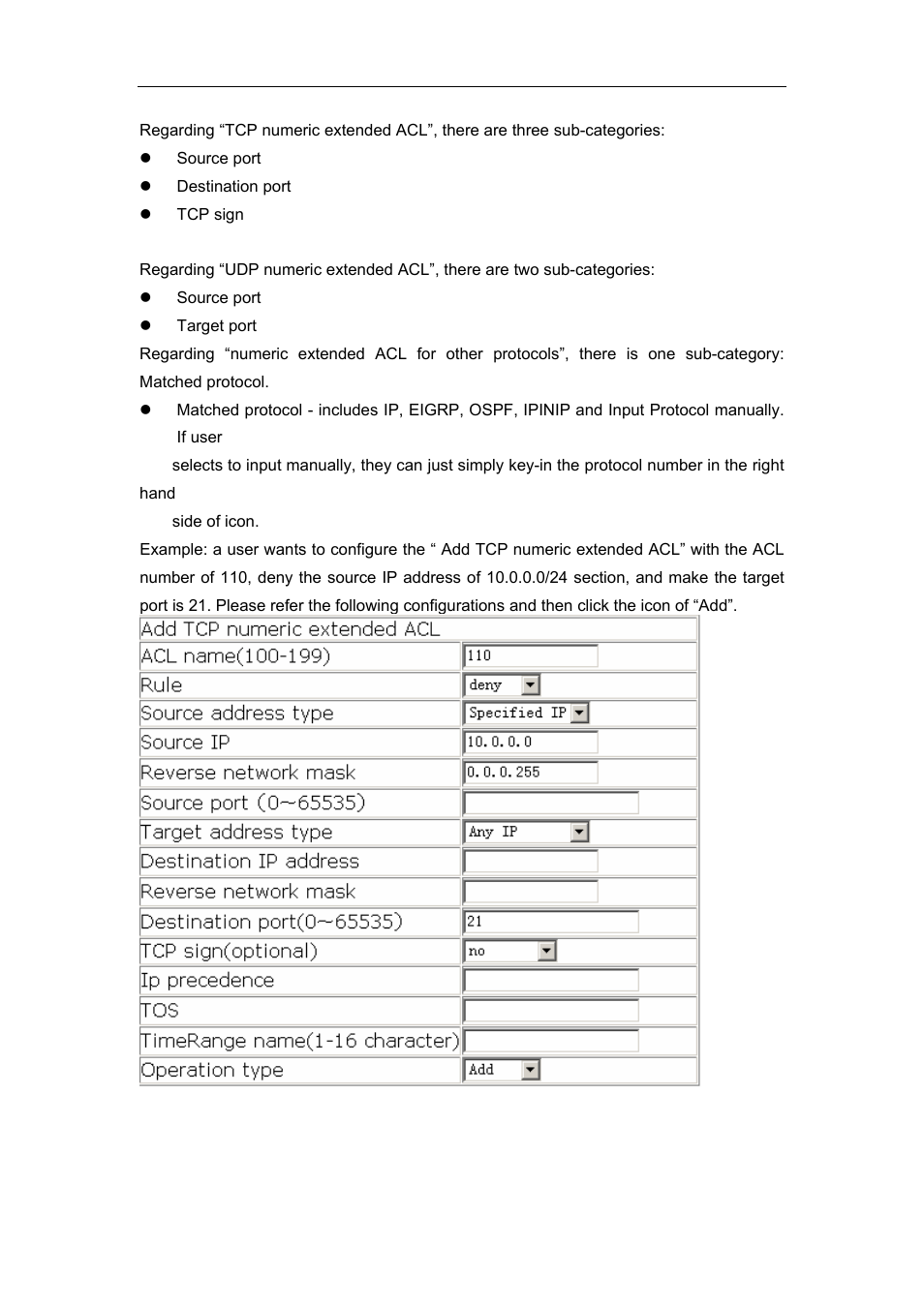 4 configure and delete the standard acl name | Accton Technology ES4626 User Manual | Page 779 / 853