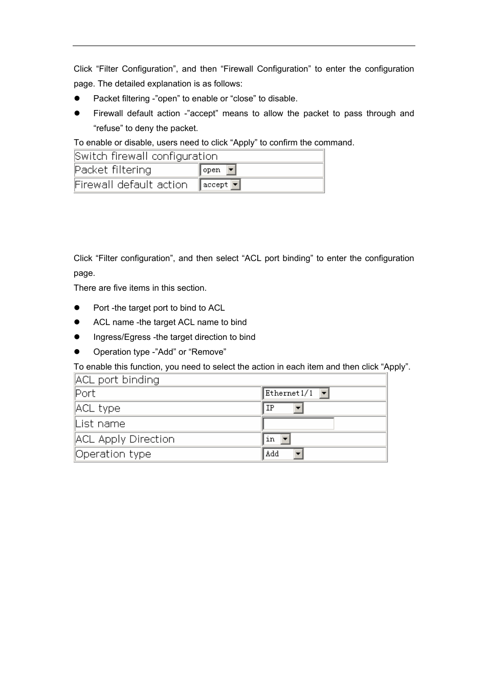 7 acl port binding | Accton Technology ES4626 User Manual | Page 781 / 853