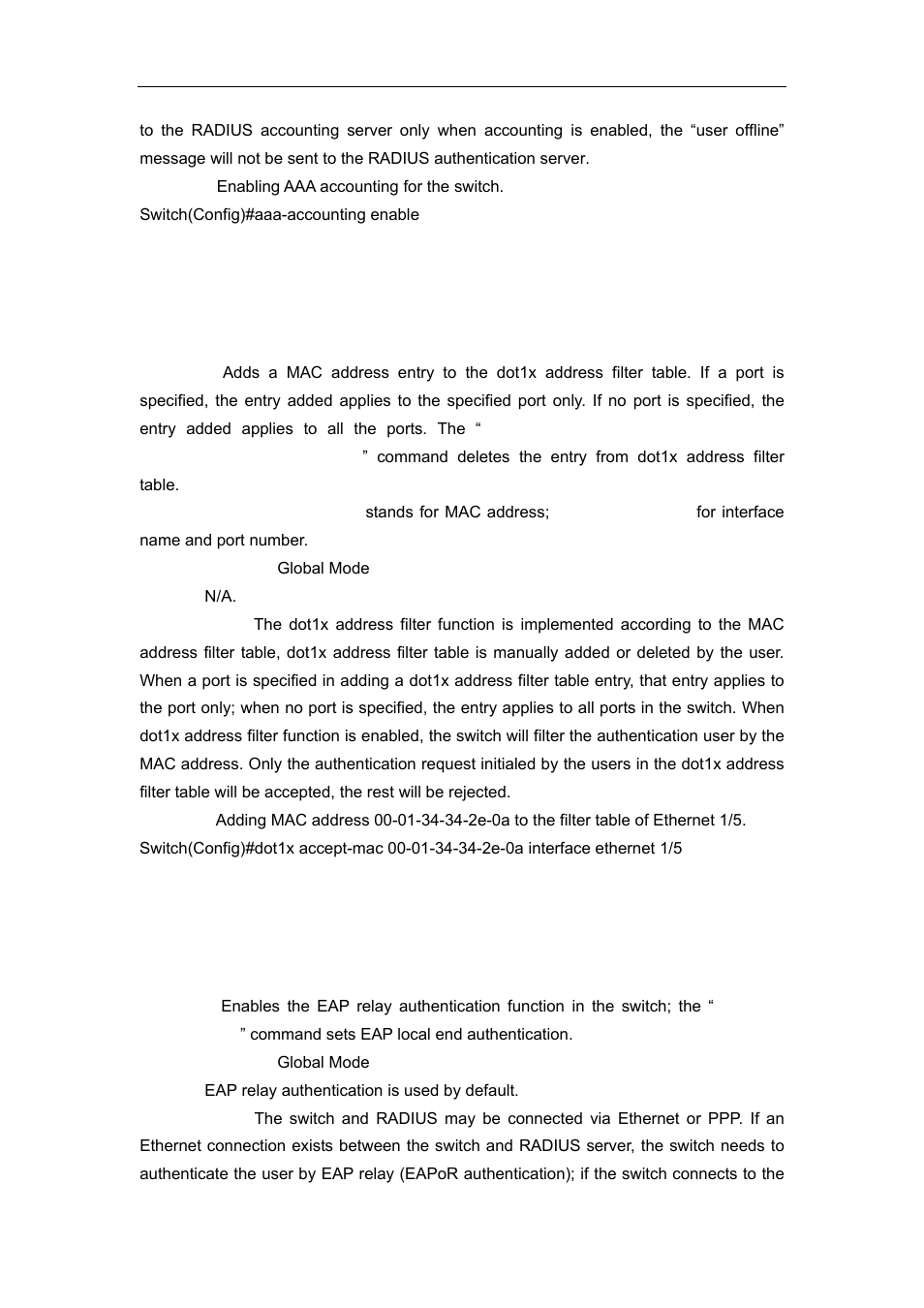 3 dot1x accept-mac, 4 dot1x eapor enable | Accton Technology ES4626 User Manual | Page 788 / 853