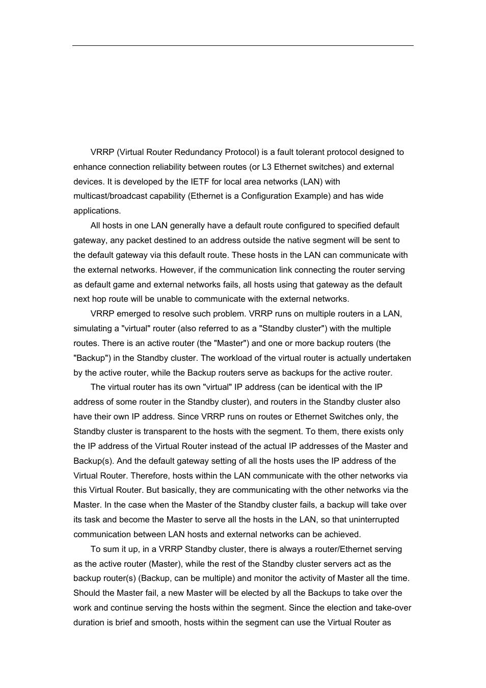 Chapter 20 vrrp configuration, 1 introduction to vrrp, Ntroduction to | Vrrp | Accton Technology ES4626 User Manual | Page 810 / 853
