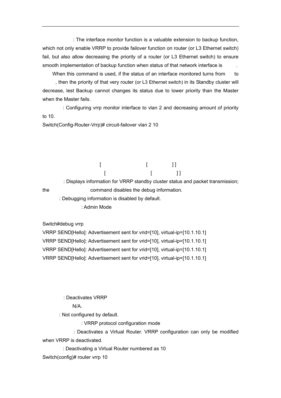 3 debug vrrp, 4 disable | Accton Technology ES4626 User Manual | Page 814 / 853