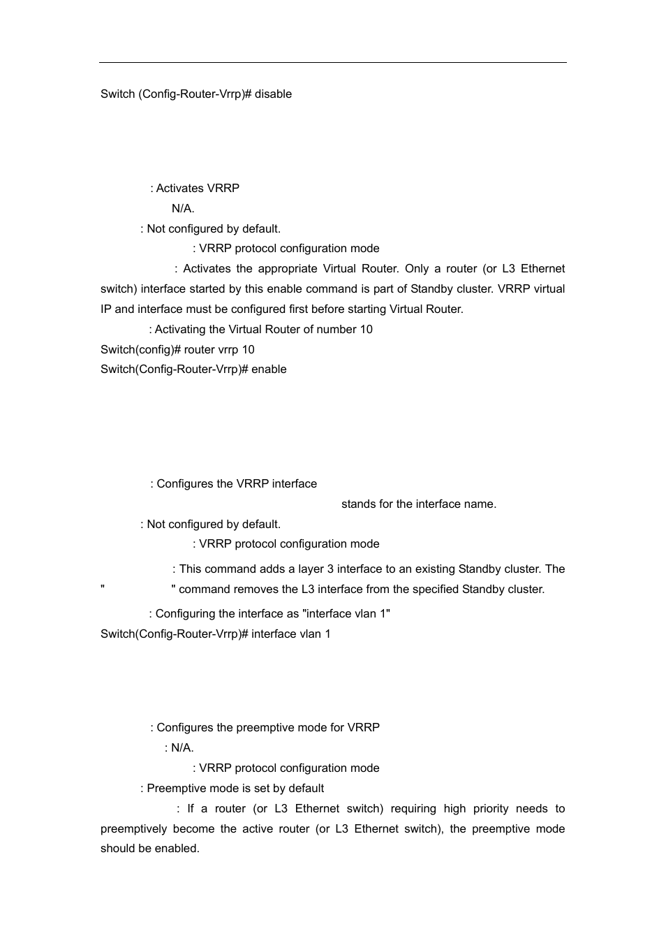 5 enable, 6 interface, 7 preempt-mode | Accton Technology ES4626 User Manual | Page 815 / 853