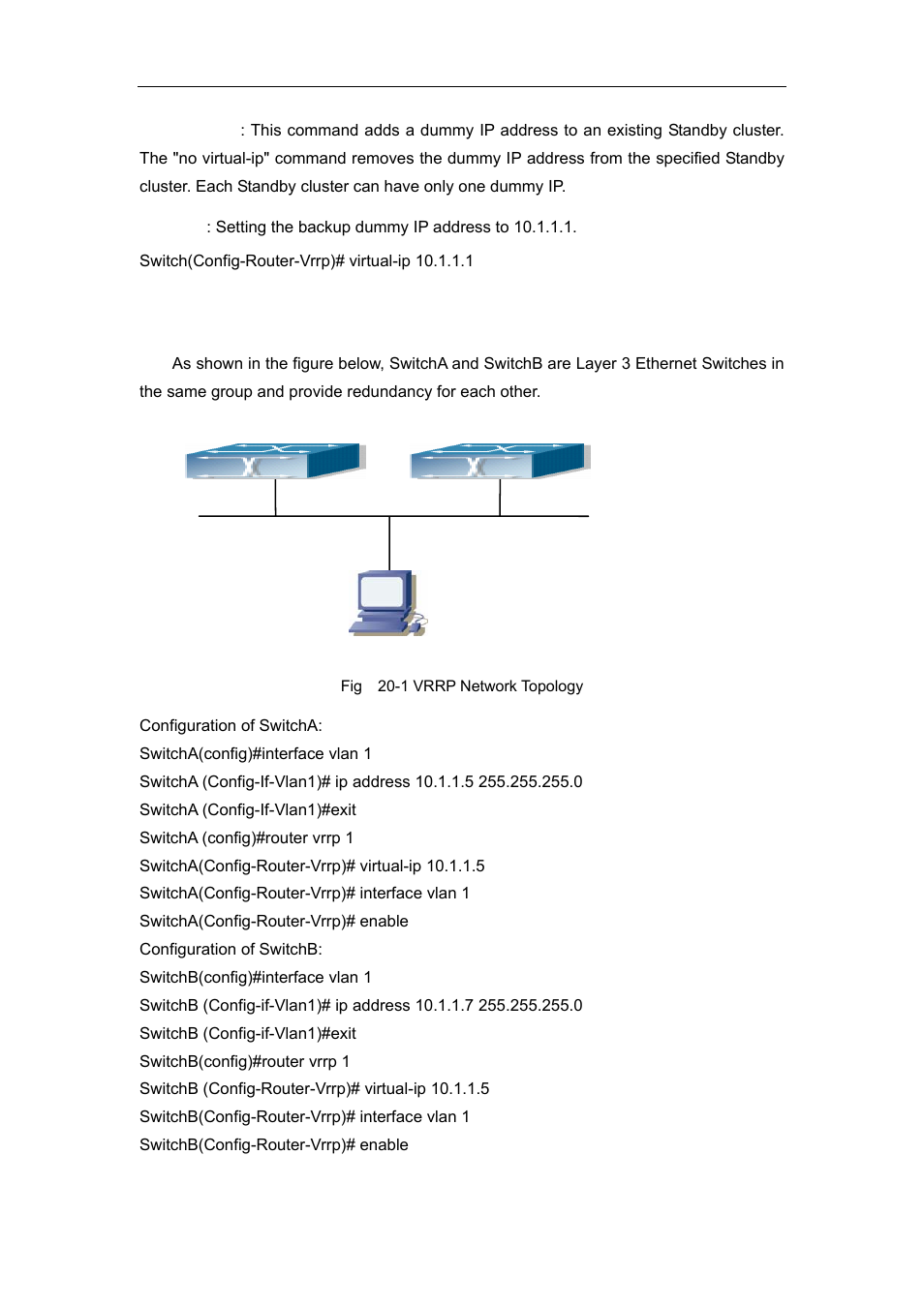 4 typical vrrp scenario, Ypical, Vrrp | Cenario | Accton Technology ES4626 User Manual | Page 818 / 853