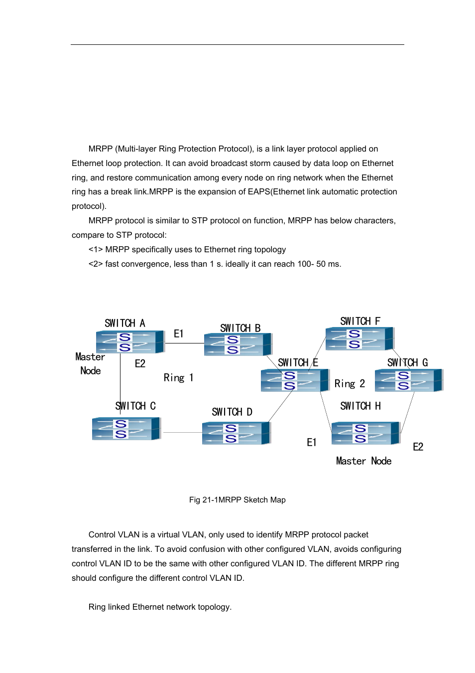 Chapter 21 mrpp configuration, 1 mrpp introduction, 1 conception introduction | Mrpp, Introduction | Accton Technology ES4626 User Manual | Page 823 / 853