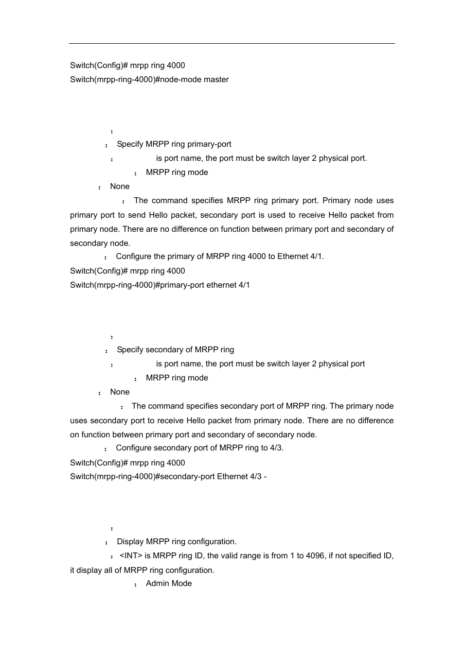 10 primary-port, 11 secondary-port, 12 show mrpp | Accton Technology ES4626 User Manual | Page 831 / 853