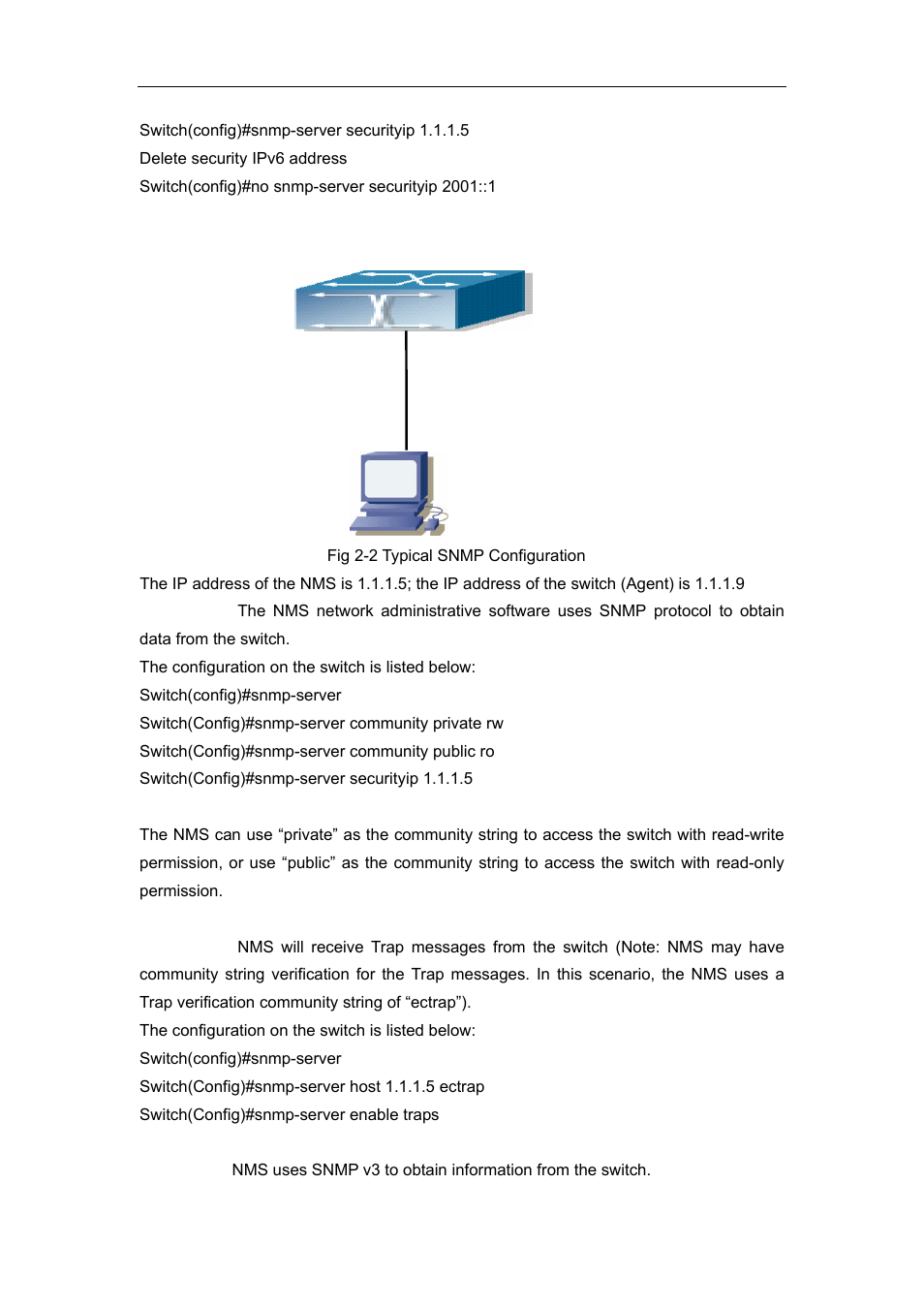 4 typical snmp configuration examples | Accton Technology ES4626 User Manual | Page 84 / 853