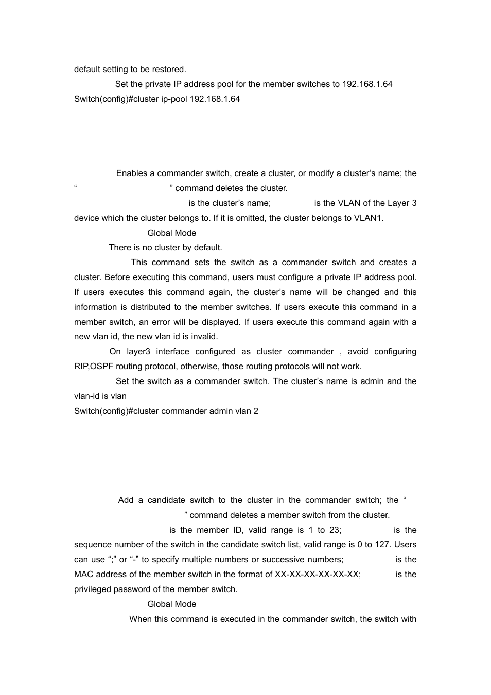 4 cluster commander, 5 cluster member | Accton Technology ES4626 User Manual | Page 846 / 853