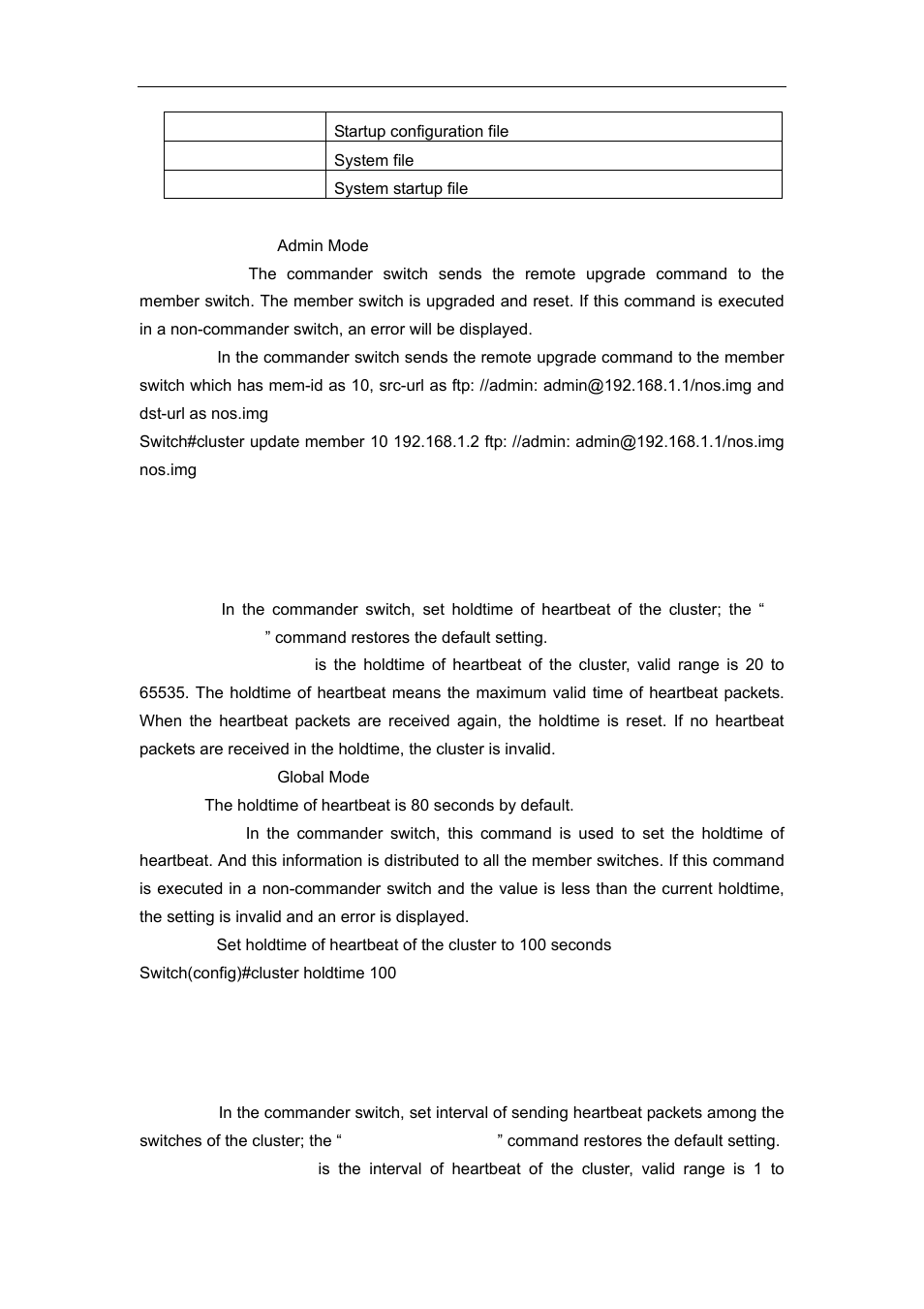 11 cluster holdtime, 12 cluster heartbeat | Accton Technology ES4626 User Manual | Page 849 / 853