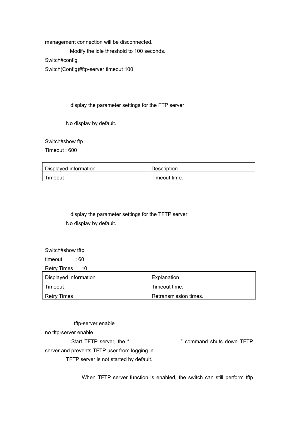 6 show ftp, 7 show tftp, 8 tftp-server enable | Accton Technology ES4626 User Manual | Page 96 / 853