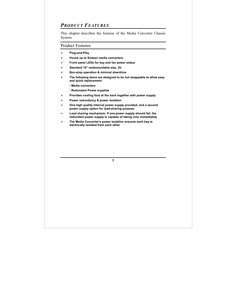 Product features, Roduct, Eatures | Amer Networks MR16 User Manual | Page 9 / 22