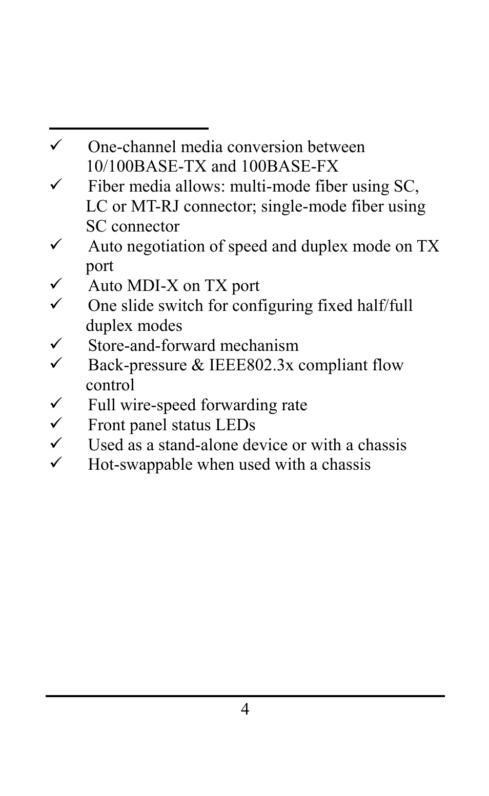 Product features | Amer Networks MR16MI User Manual | Page 4 / 10
