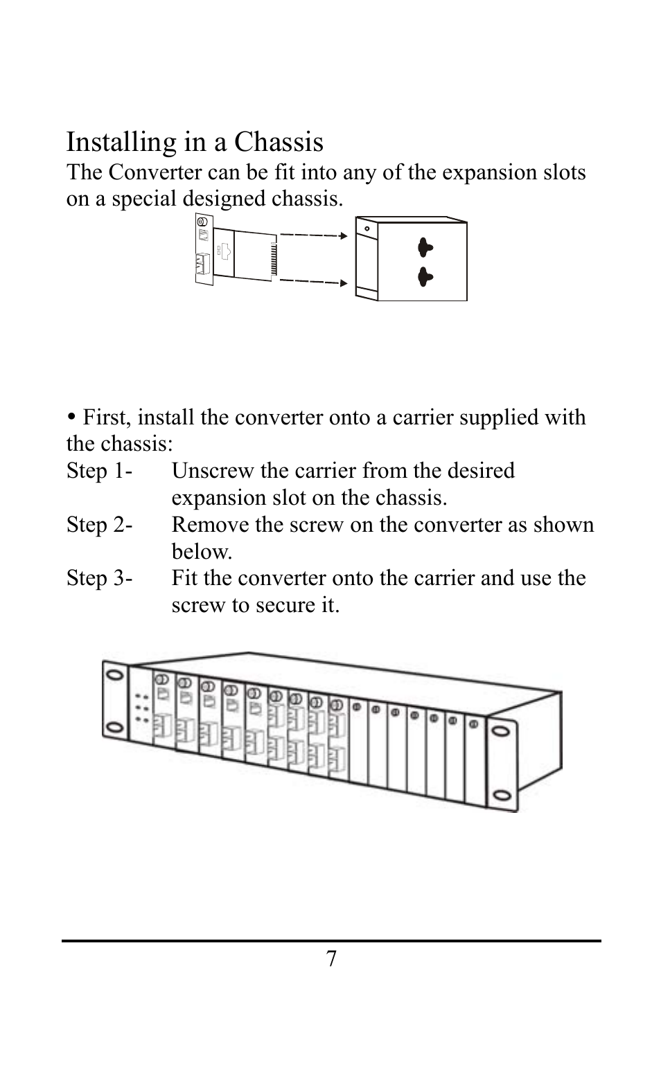 Installing in a chassis | Amer Networks MR16MI User Manual | Page 7 / 10