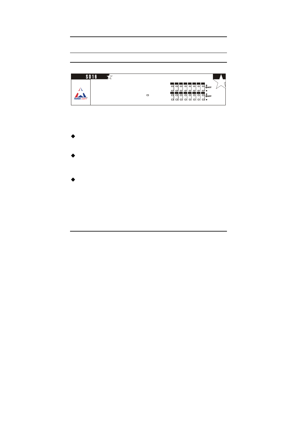 Front panel, Led indicator panel, Dentify ing | Xternal, Omponents | Amer Networks SD16 User Manual | Page 10 / 14