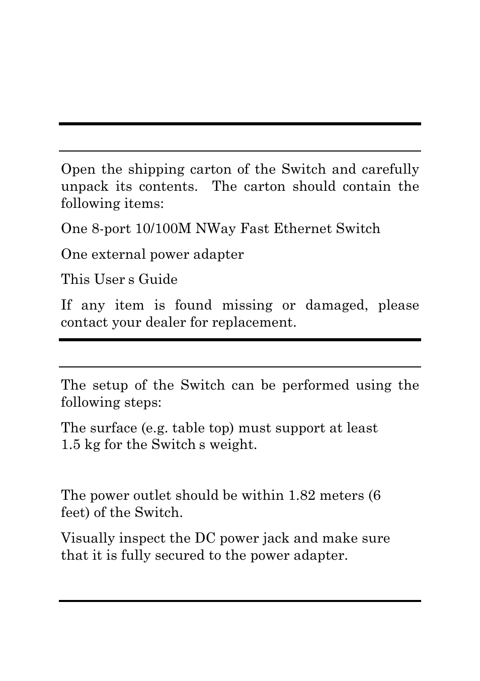 Unpacking, Setup, Npacking | Etup | Amer Networks SD8N User Manual | Page 16 / 30