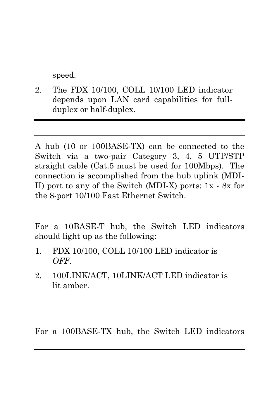 Hub to switch, A. 10base-t hub, B. 100base-tx hub | Ub to, Witch, A. 10base-t hub b. 100base-tx hub | Amer Networks SD8N User Manual | Page 23 / 30