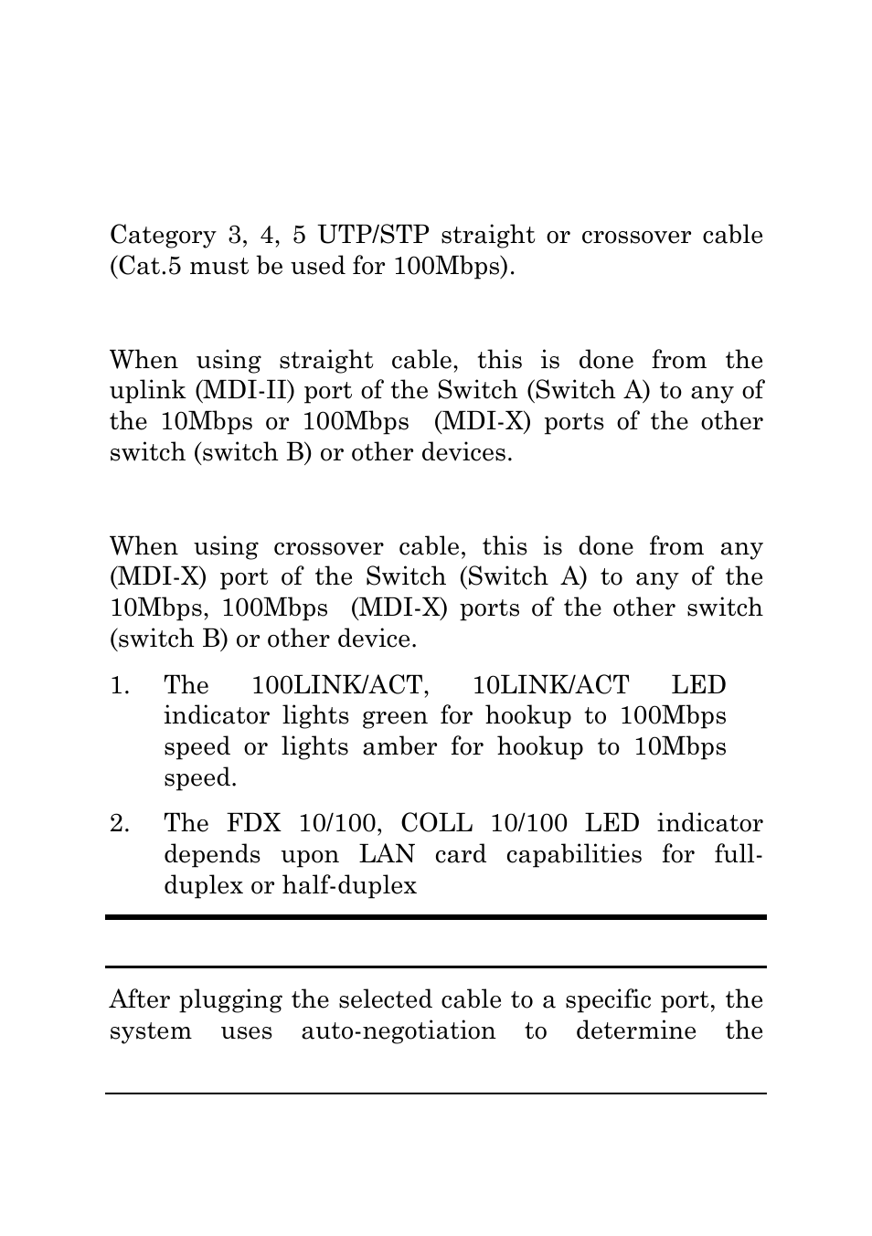 A. using straight cable, B. using crossover cable, Port speed & duplex mode | A. using straight cable b. using crossover cable, Peed, Uplex | Amer Networks SD8N User Manual | Page 25 / 30