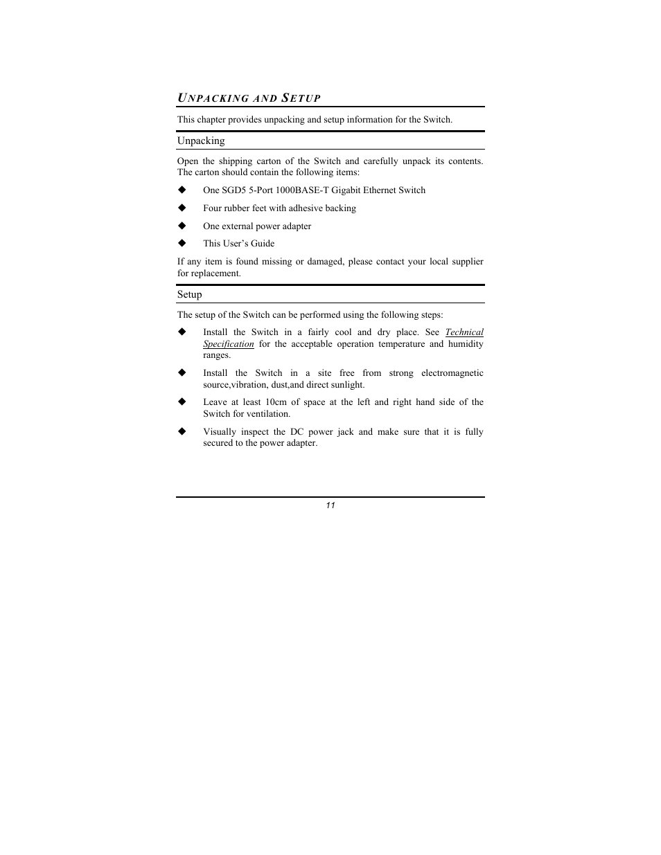 Amer Networks SGD5 User Manual | Page 11 / 17