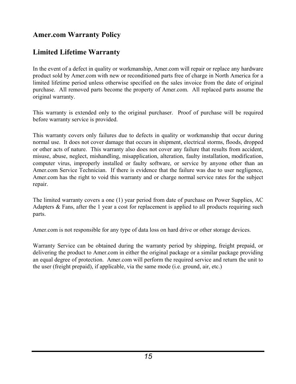 Amer Networks SGD8 User Manual | Page 17 / 18