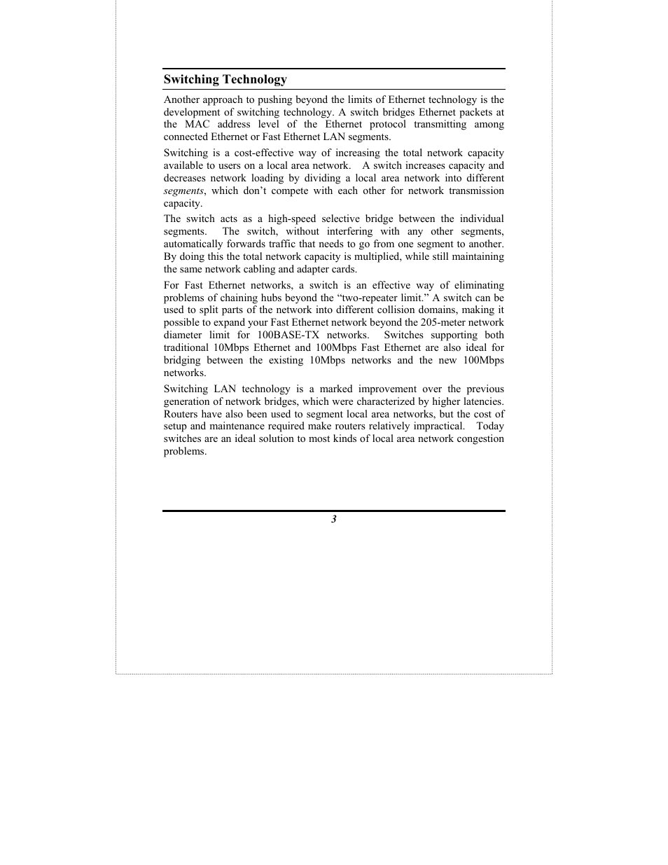 Switching technology | Amer Networks SR24 User Manual | Page 7 / 17