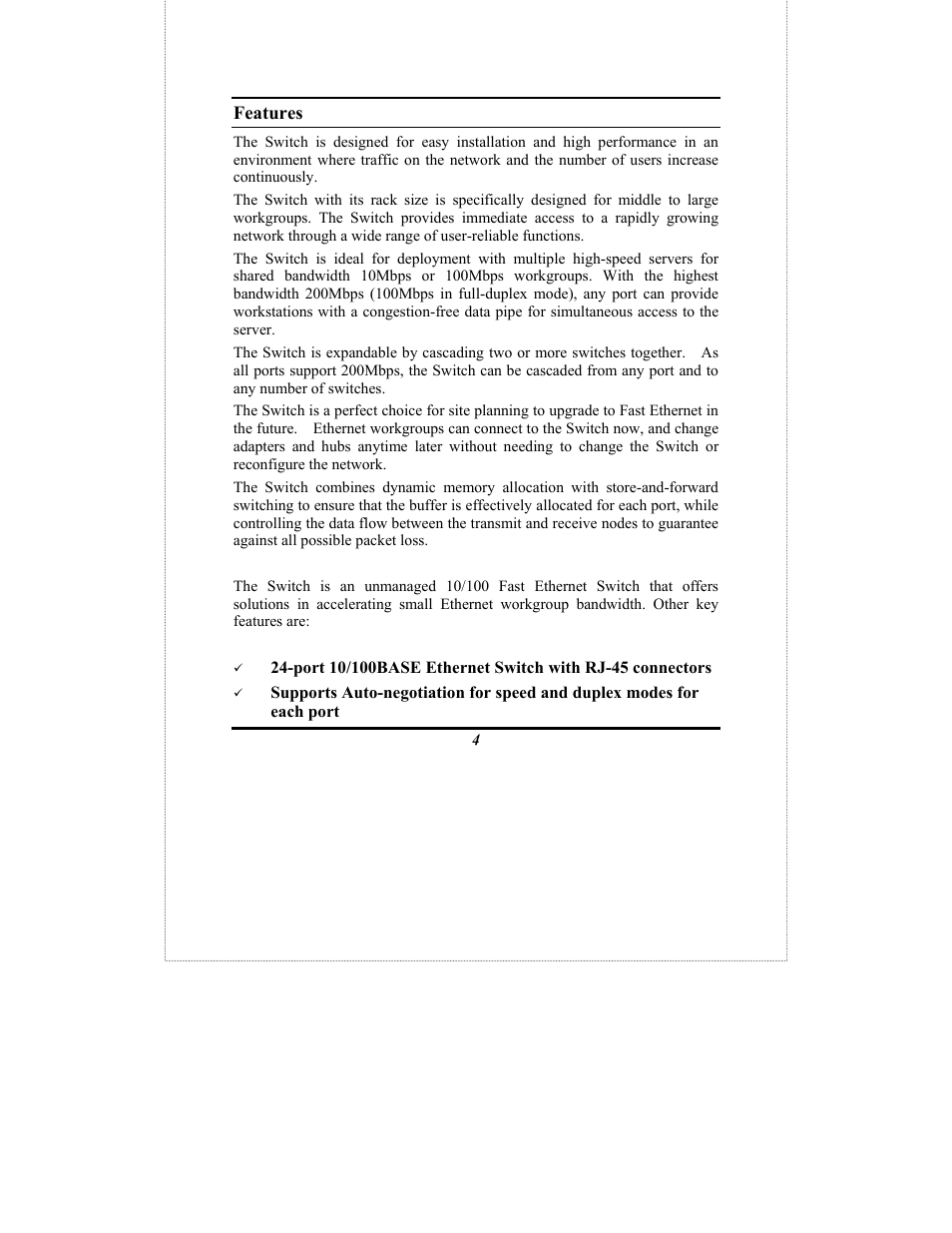 Features | Amer Networks SR24 User Manual | Page 8 / 17