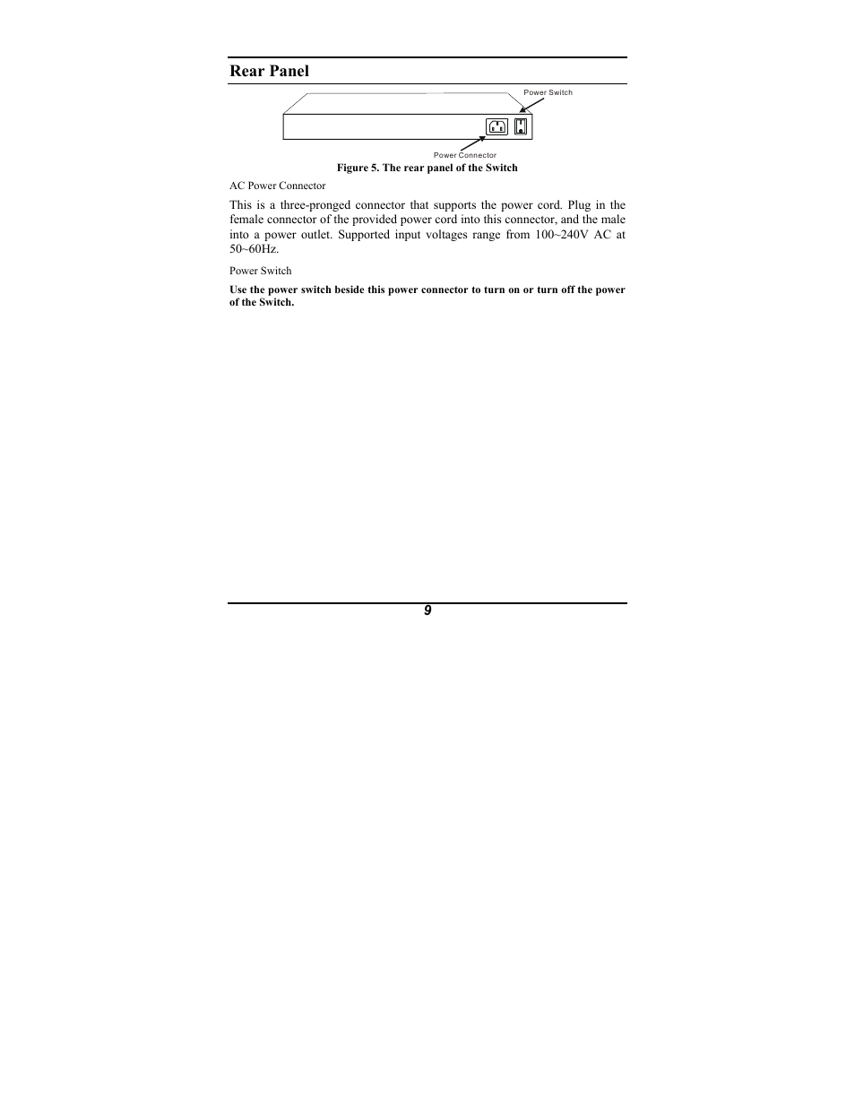 Rear panel | Amer Networks SR24G2 User Manual | Page 15 / 21