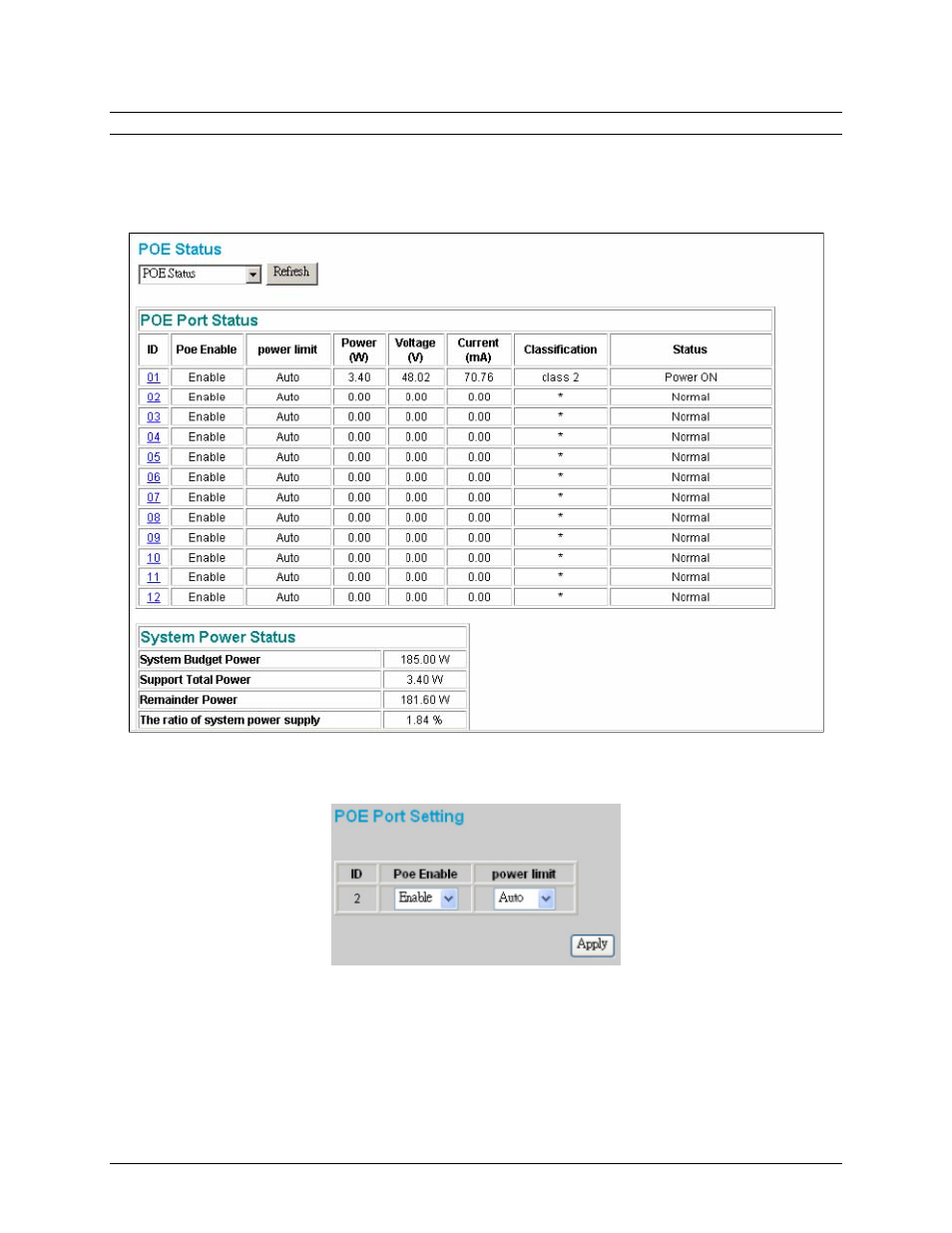 Poe setting | Amer Networks SRPM12 User Manual | Page 18 / 23