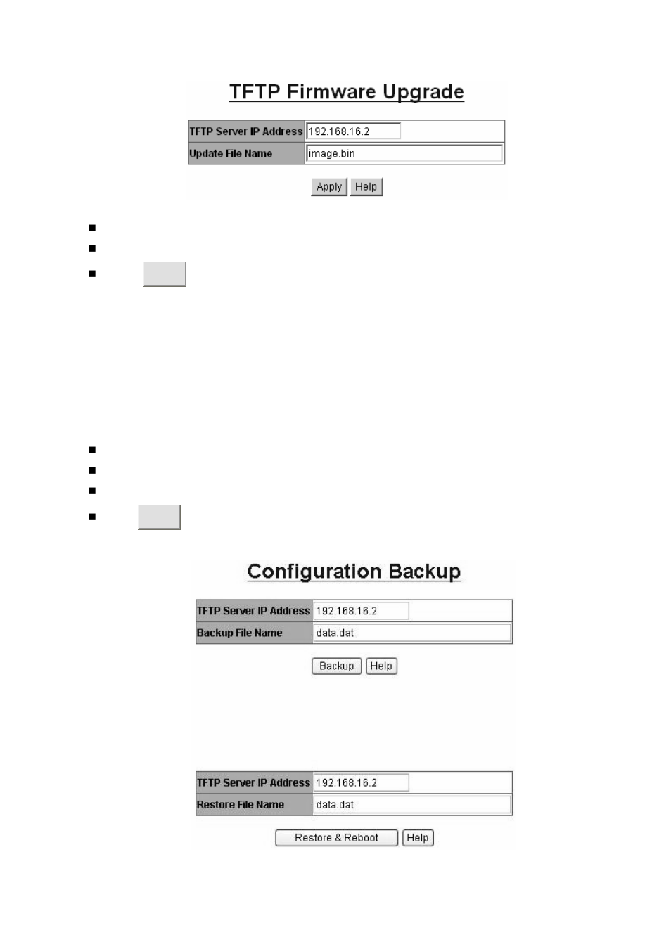 Configuration backup | Amer Networks SRPM24 User Manual | Page 40 / 48