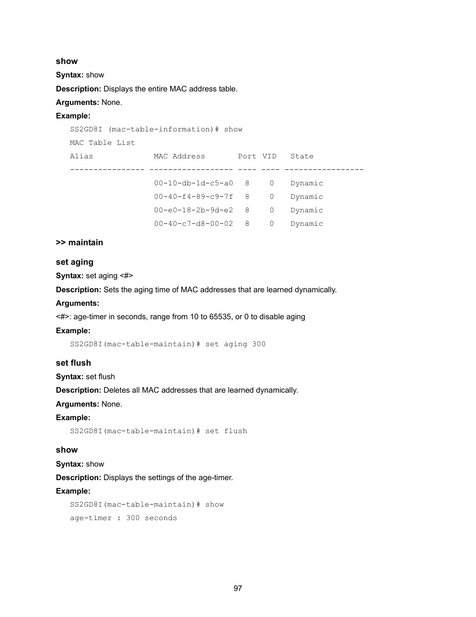 Amer Networks SS2GD8I User Manual | Page 103 / 134