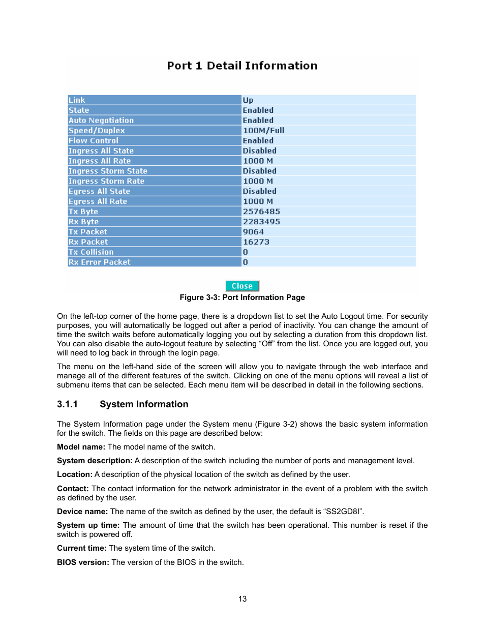 System information | Amer Networks SS2GD8I User Manual | Page 19 / 134