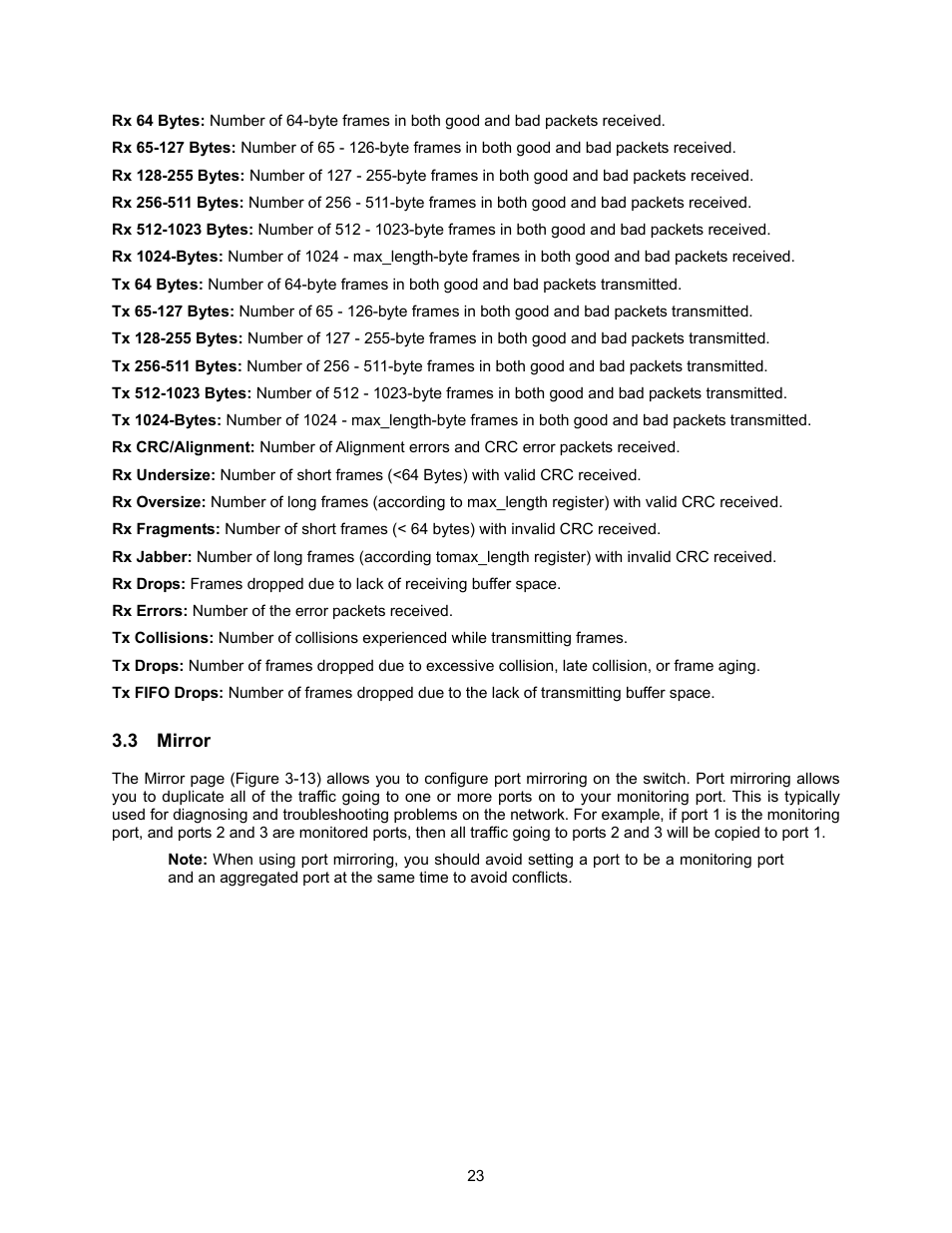 Irror | Amer Networks SS2GD8I User Manual | Page 29 / 134