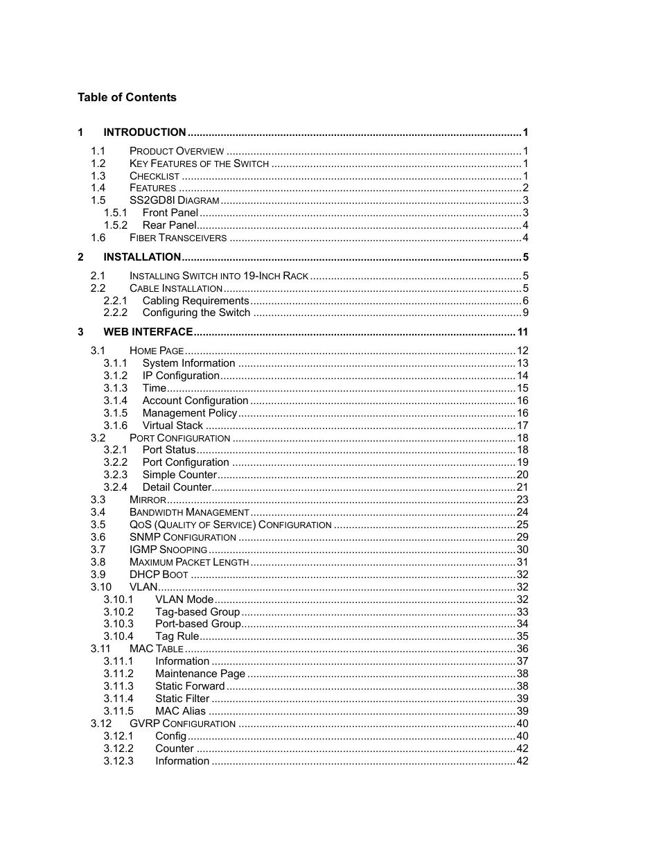 Amer Networks SS2GD8I User Manual | Page 3 / 134