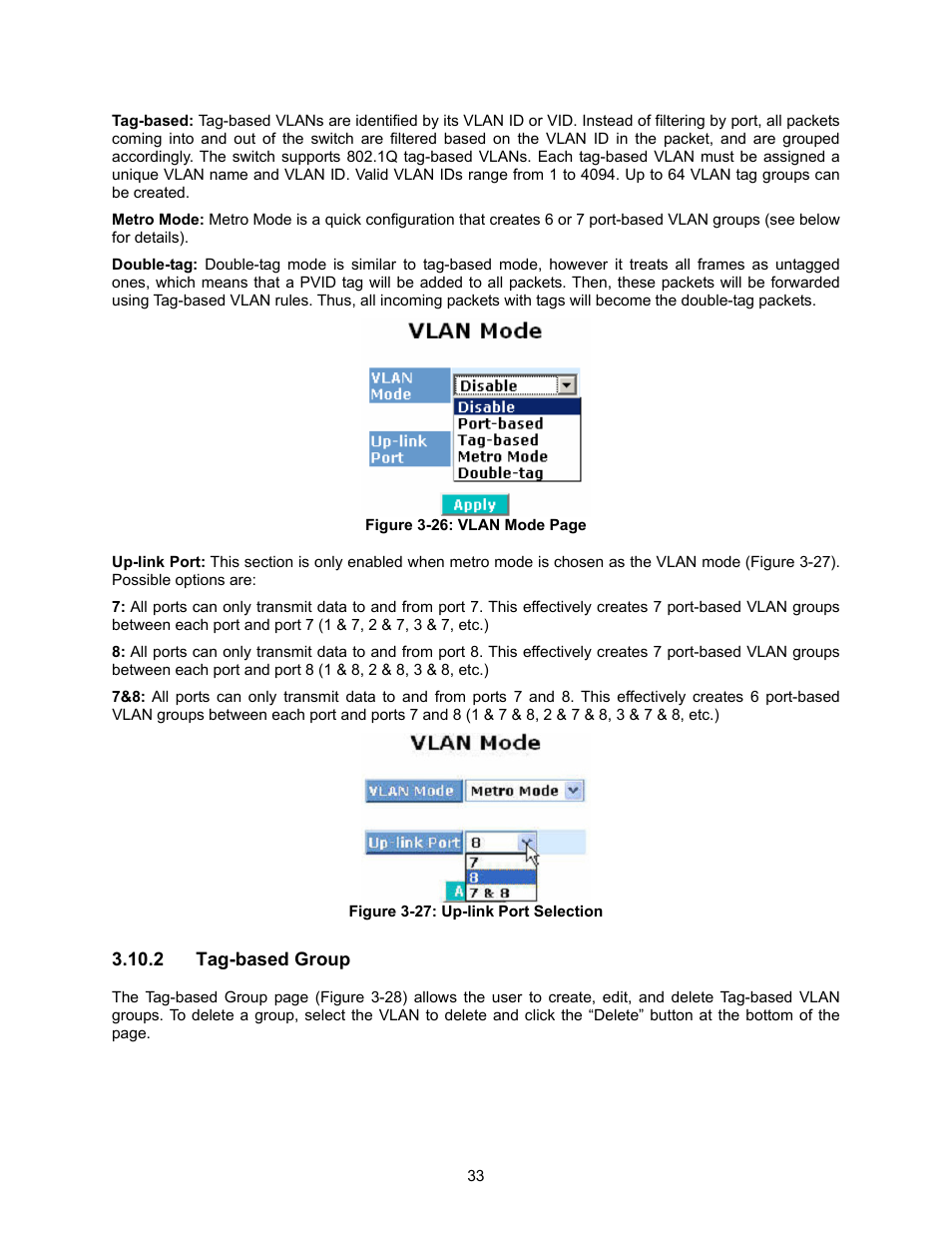 Tag-based group | Amer Networks SS2GD8I User Manual | Page 39 / 134
